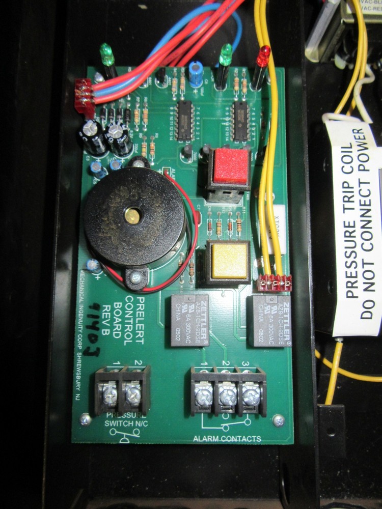 MECHANICAL INGENUITY PRELERT & PREVAC CHILLER PRESSURE / LEAK PREVENTION SYSTEM