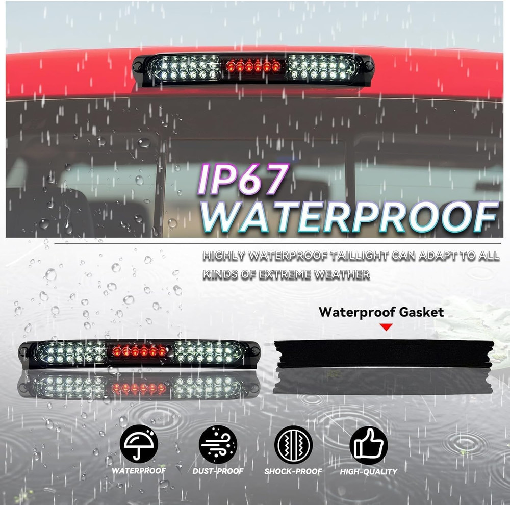 1997-2004 F150 Third Brake Light LED Chrome Smoke–Compatible Replacement