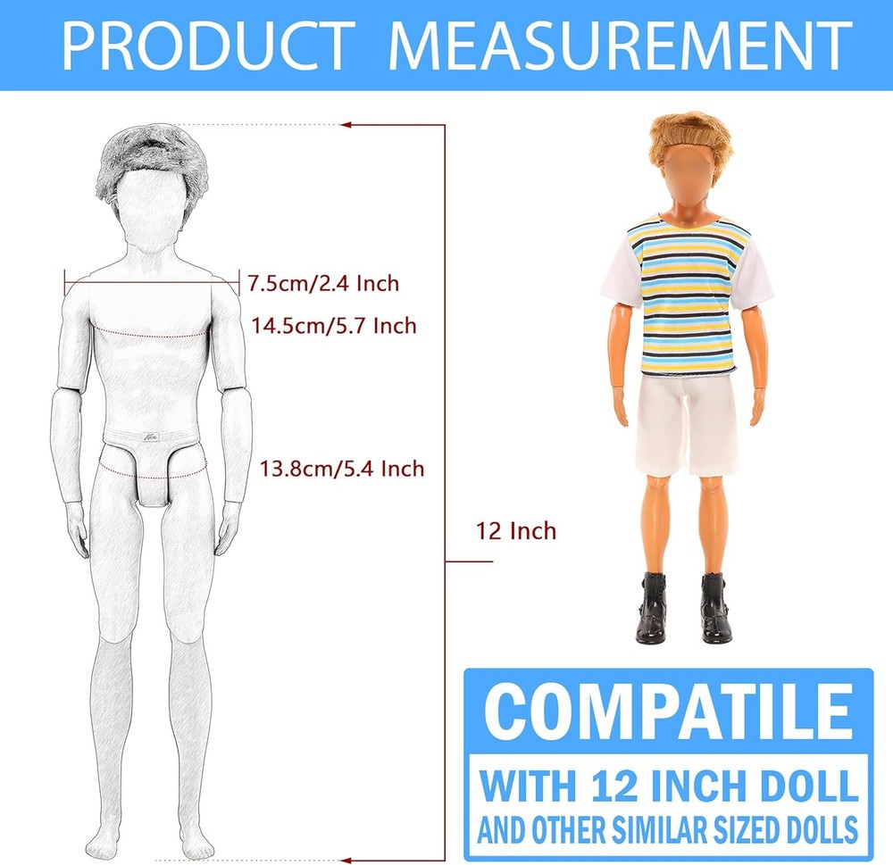 Boy Doll Clothes And Accessories Set