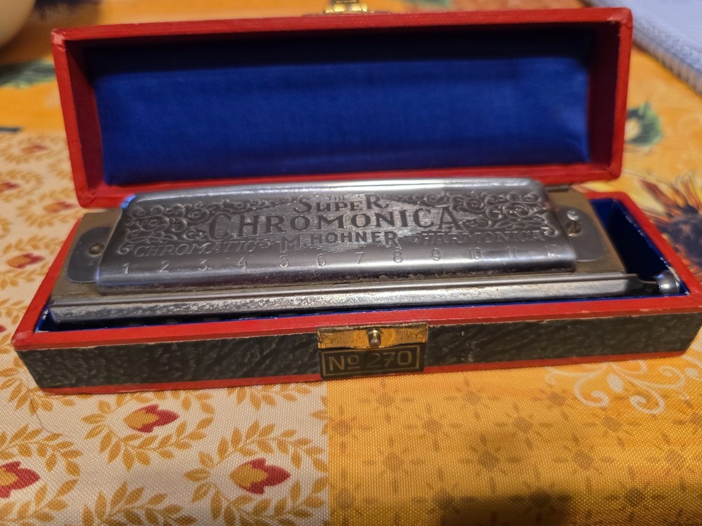 Vintage M. Hohner "Super Chromonica" Chromatic Harmonica Model 270 W MINT CASE