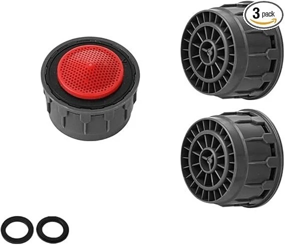 3 Pack Faucet Aerators Insert 2.2 GPM Flow Restrictor Bathroom Replacement Part