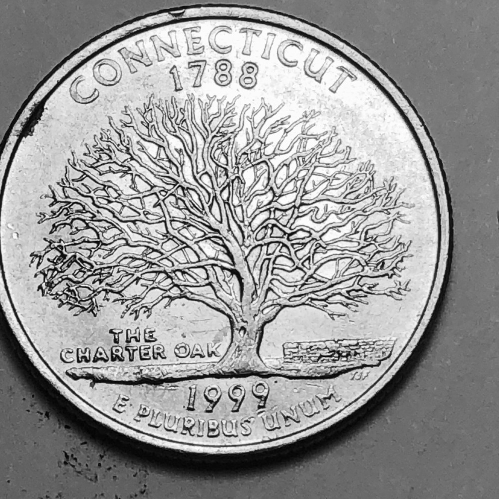 1999 P Connecticut Statehood quarter circulated