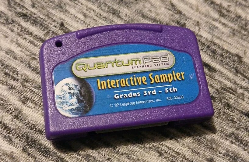 Leap Frog Quantum Pad interactive sampler 3th Grade 5th Grade Game Cartridge