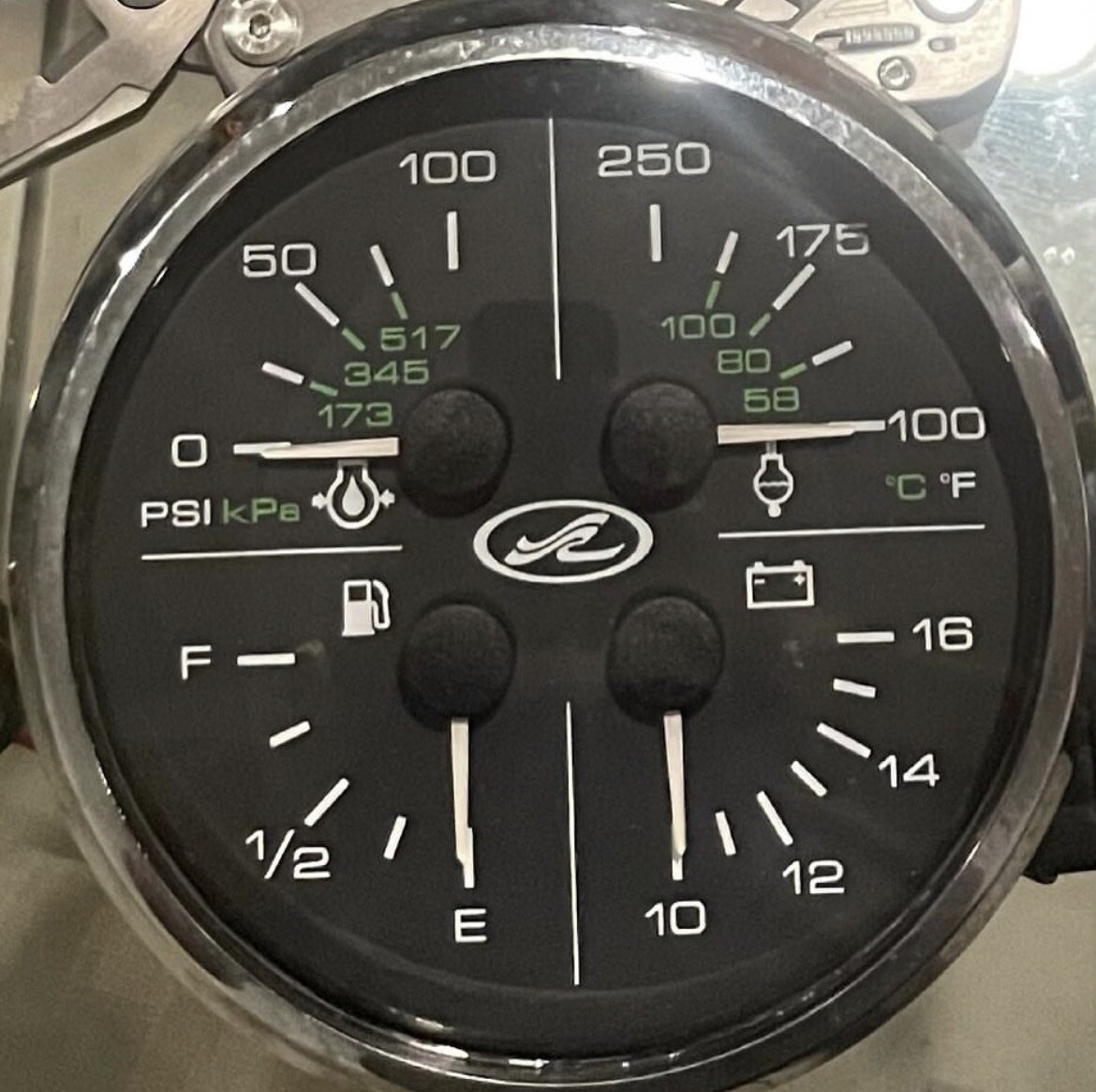 NEW DIY LENS SEA RAY GAUGE LENS 5" 4 IN 1 PART#1768244 LENS ONLY DO IT YOURSELF