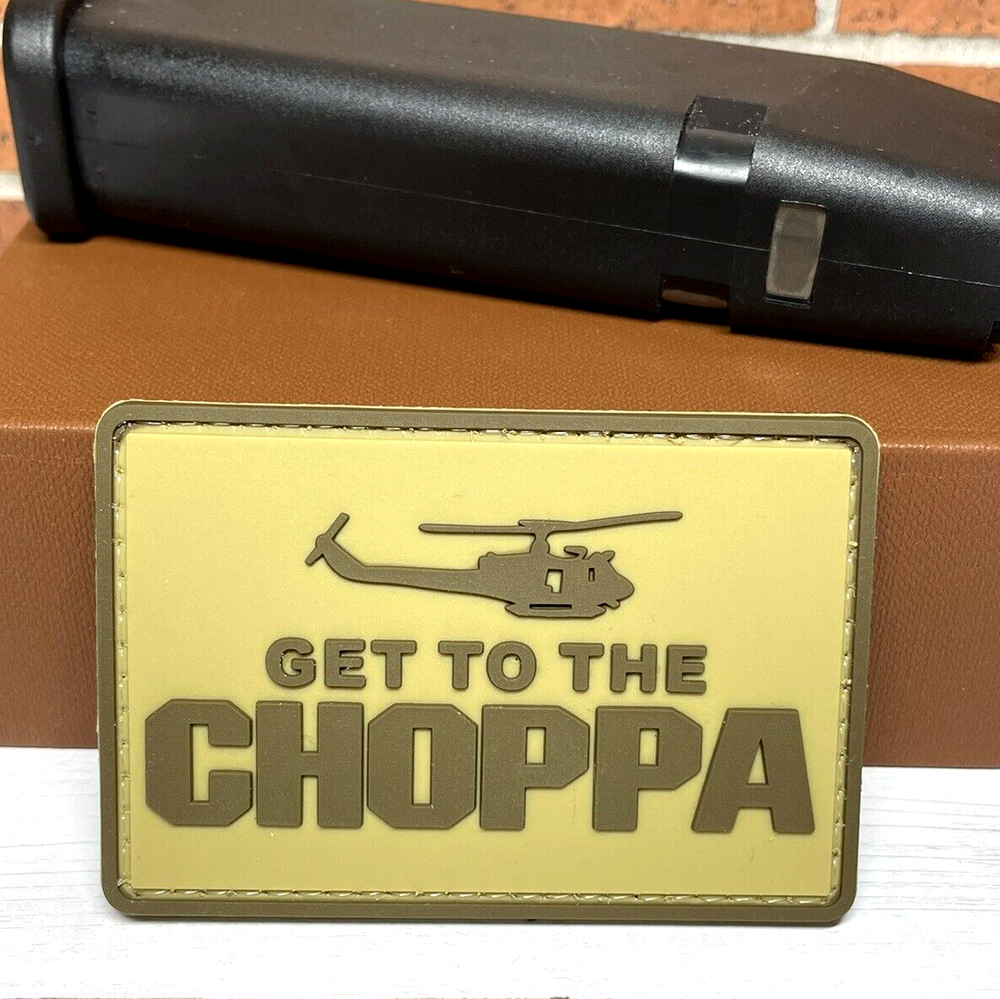 Get To The Choppa Tactical Morale PVC Patch - Helicopter Army Predator Patch