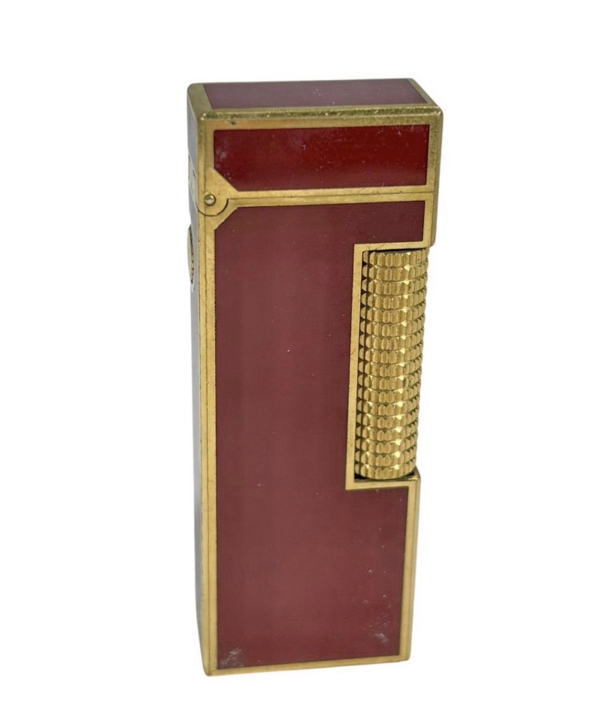 Dunhill Rollagas - Box & Papers - Gold Plated Ruby Red Laquer Vvhtf