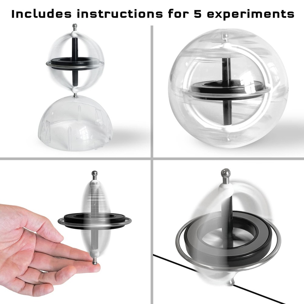 30 Inch Gyroscope Toy Physics Experiment Kit for Motion Forces and Gravity