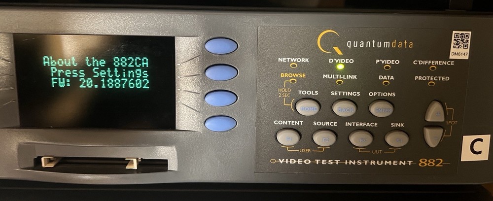Quantum Data 882E Video Test Instrument - Item C
