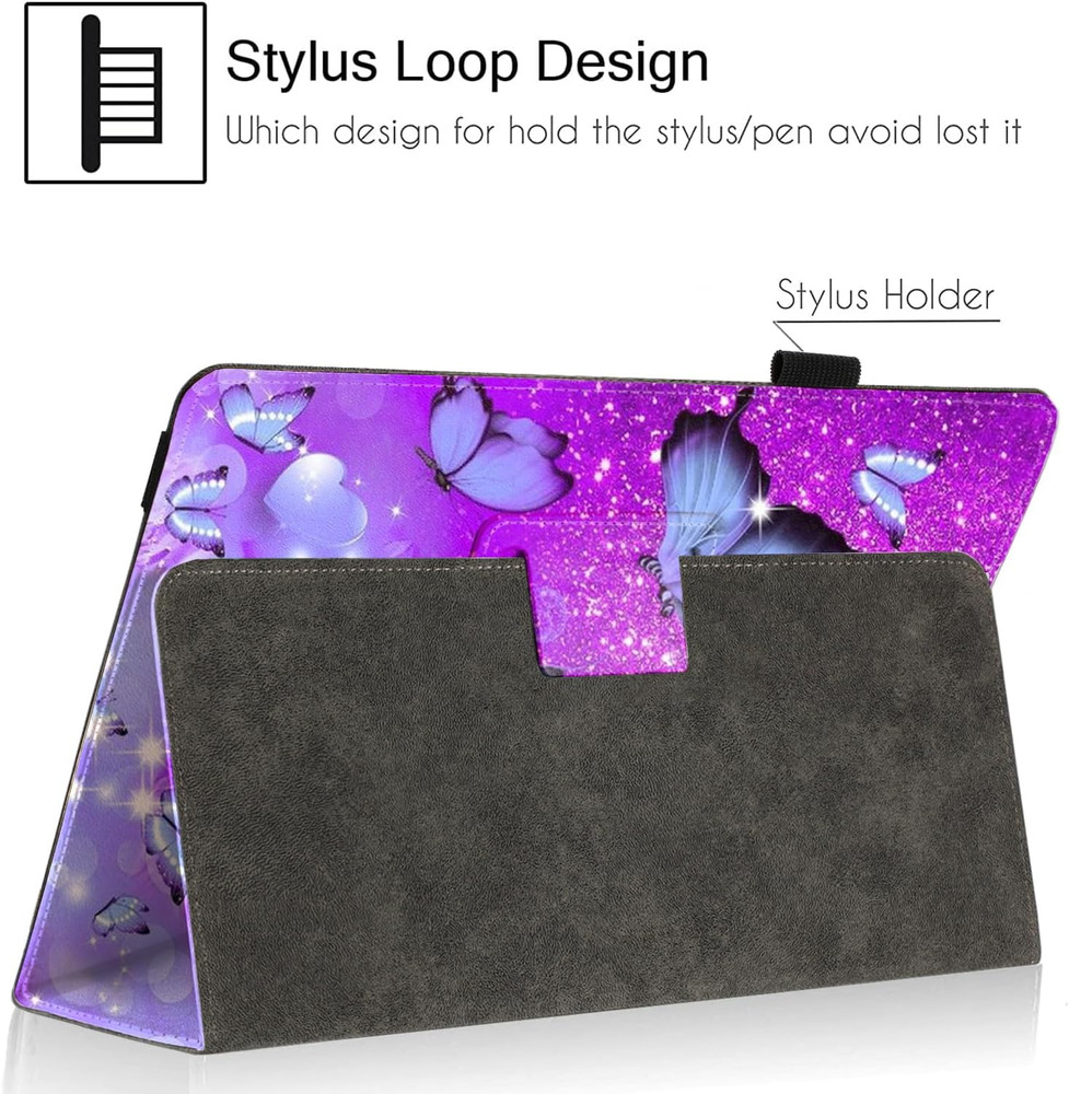 Universal 10 10.1 Inch Android Tablet Case,Slim Folding Stand Cover