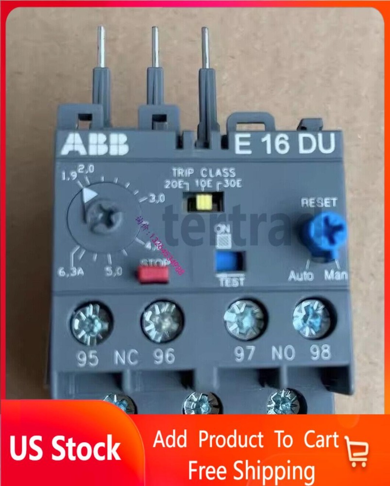 ABB Electronic Overload Relay E16DU-6.3 E16DU6.3 ;10093221 US Free TAX