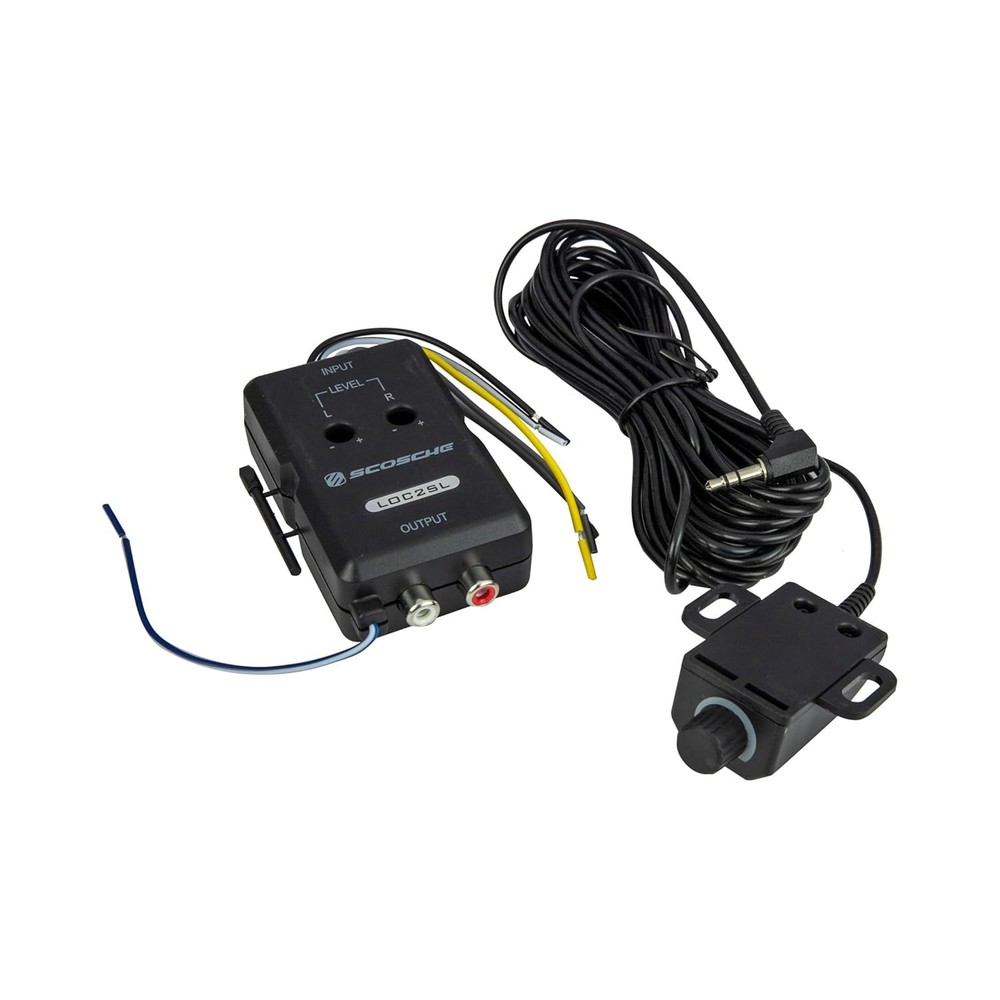 Scosche LOC2SL Line Output Converter with Remote Control 2 Channel, Black