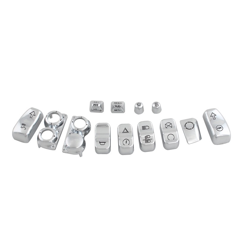 13pcs Hand Control Housing Button Cover Switch Cap Kit For Harley Electra Glide