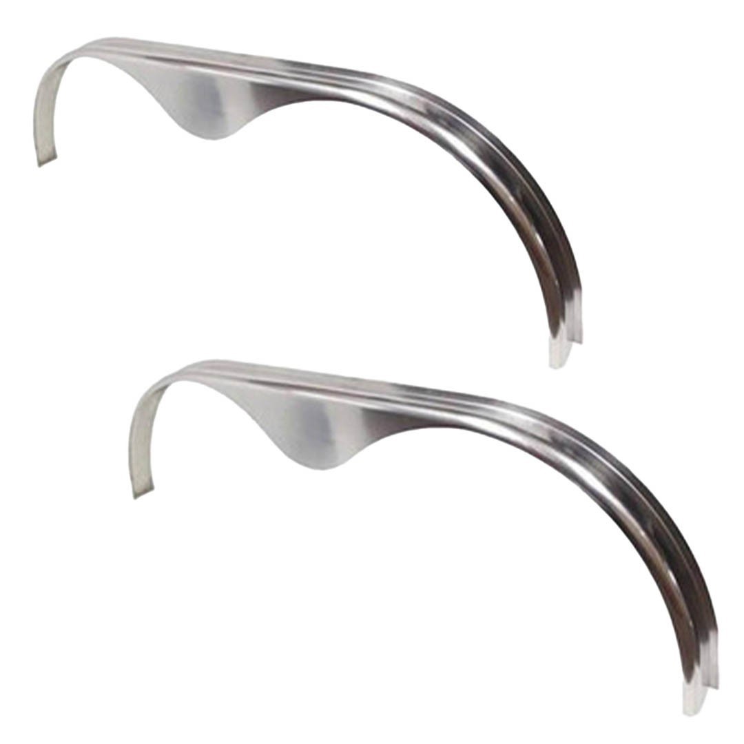 2 Pack - 72x4 Smooth Aluminum Tandem Axle Teardrop Fender Flares