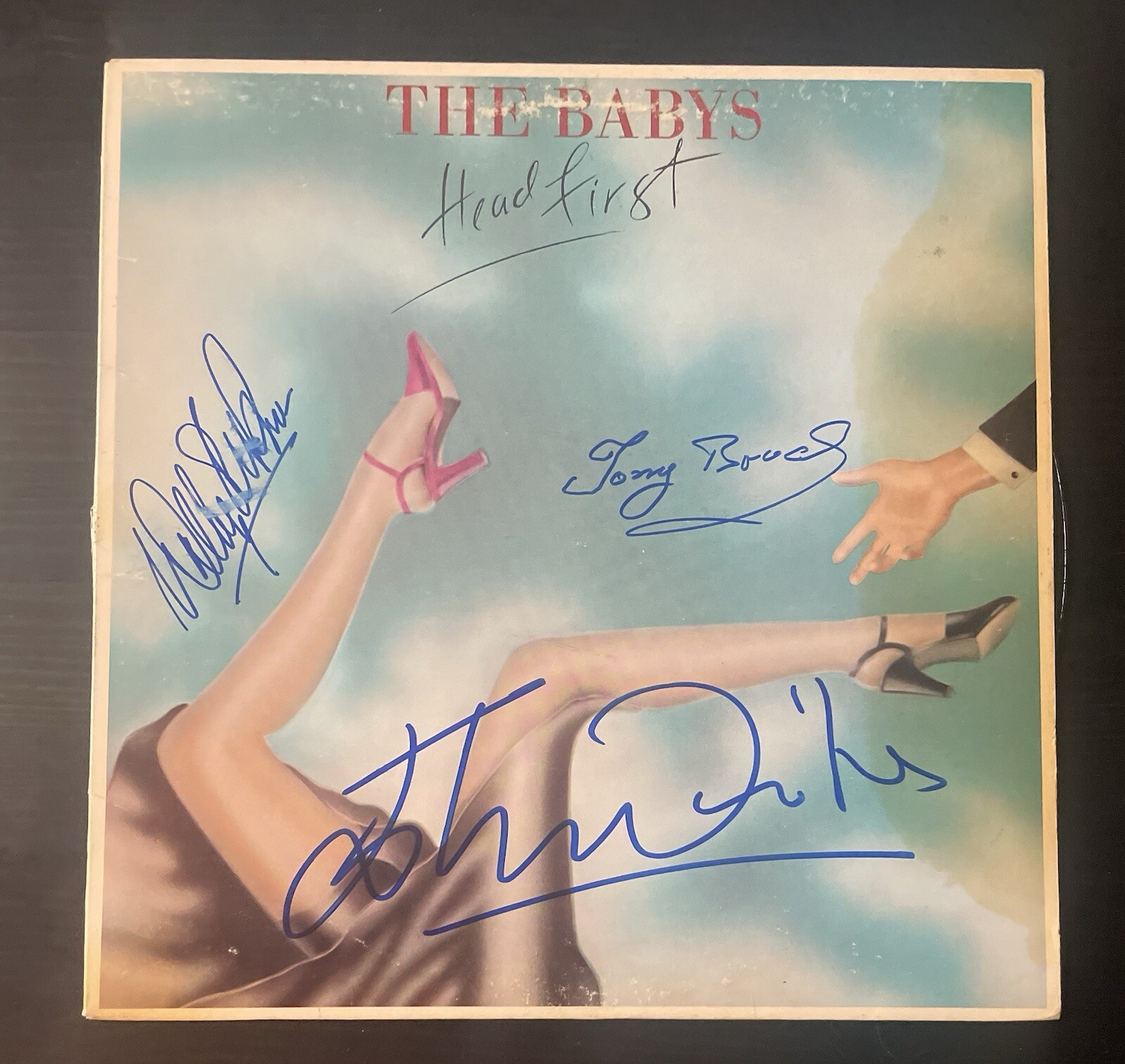 The Babys Head First LP signed X3 Waite Stocker Brock Vinyl Autographed