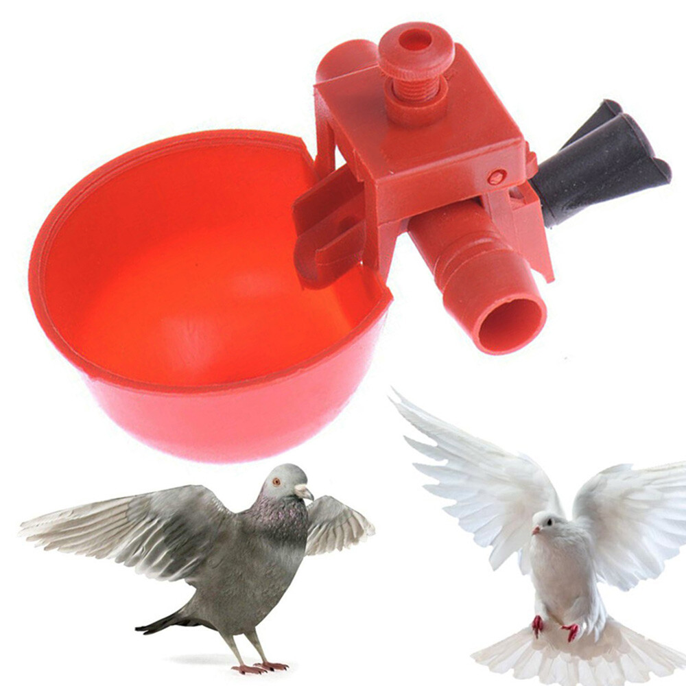 10x Poultry/Quail Water Drinking Cups Chicken Hen Plastic Automatic Drinker