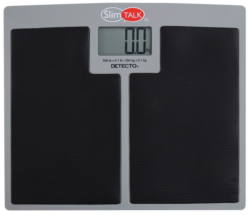 NEW Detecto SlimTalk XL Talking Scale Digital Low Profile Extra Wide Scale