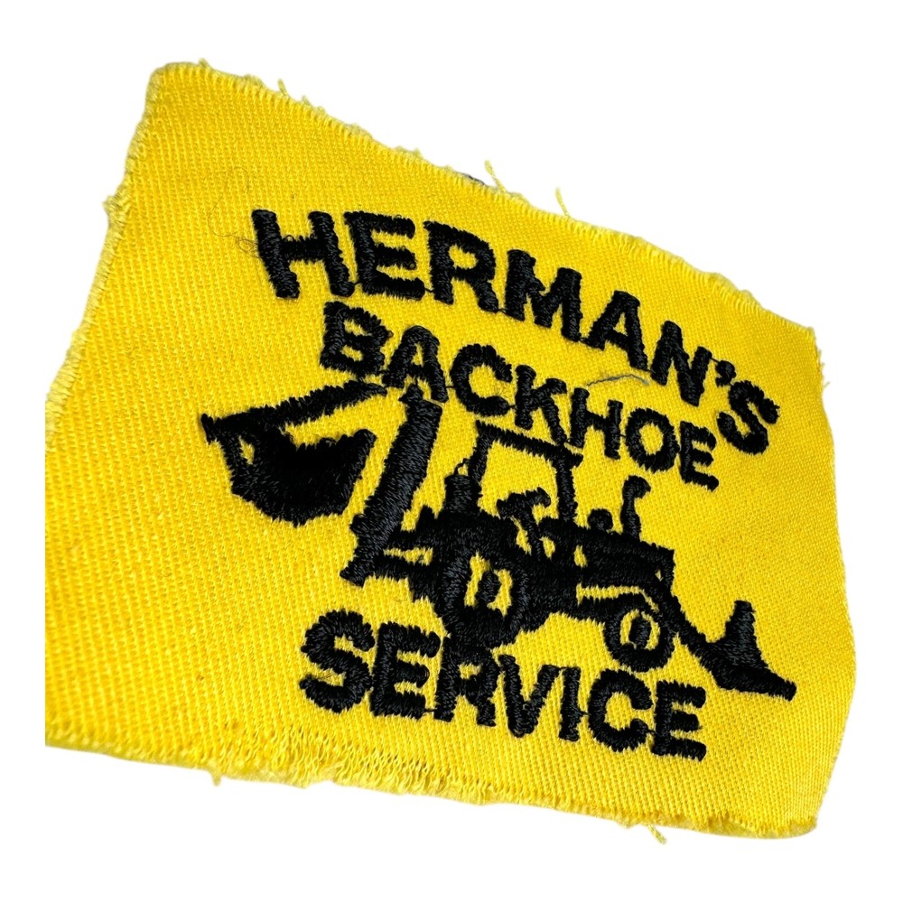 Vintage Herman's Backhoe Service Patch - Construction Equipment Workwear
