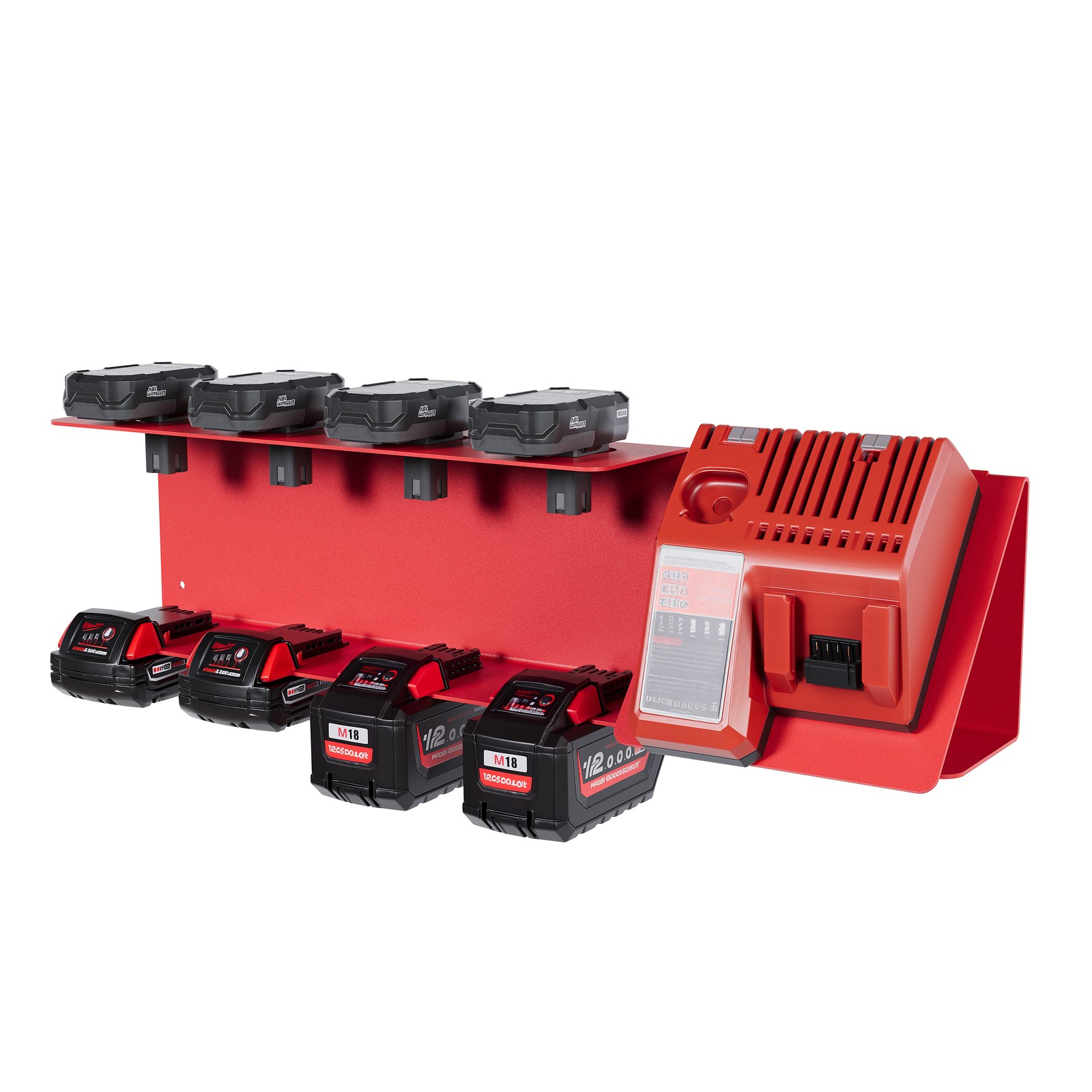 New Steel For Milwaukee M12 M18 Charger Rack Stand Mount Battery Holder