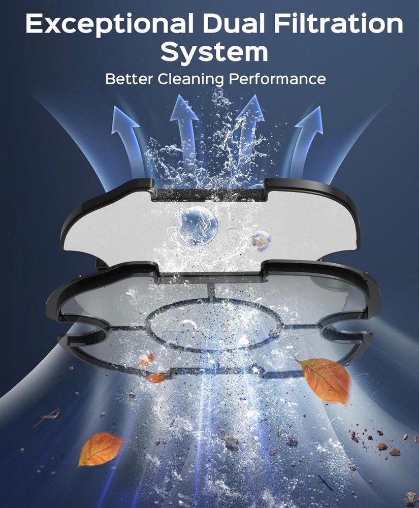 A1 Robotic Pool Cleaner Dual Layer Filtration, 120-Min Runtime,Powerful Cordless