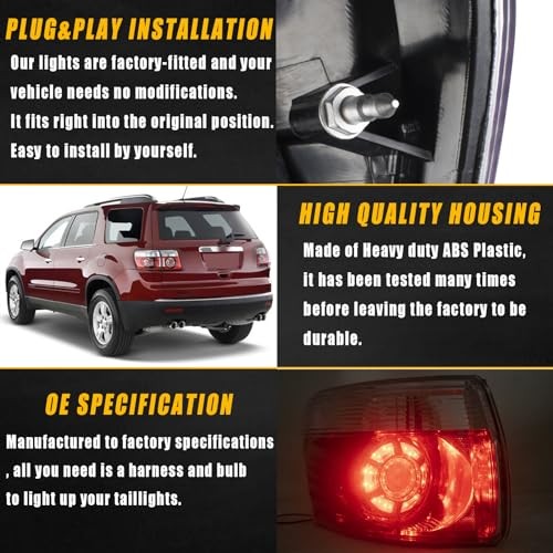 Tail Light Compatible With 2007 2008 2009 2010 2011 2012 GMC Left Driver Side