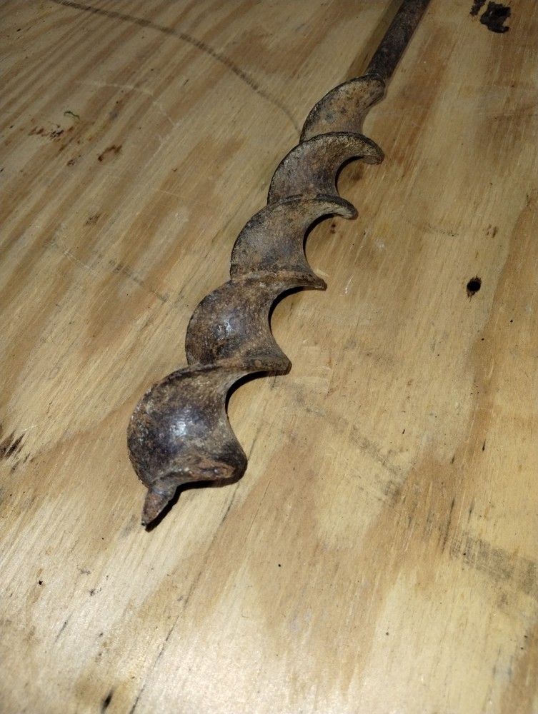 VINTAGE COAL MINING TNT / DYNAMITE DRILL BIT HAND POWERED, 52" LONG