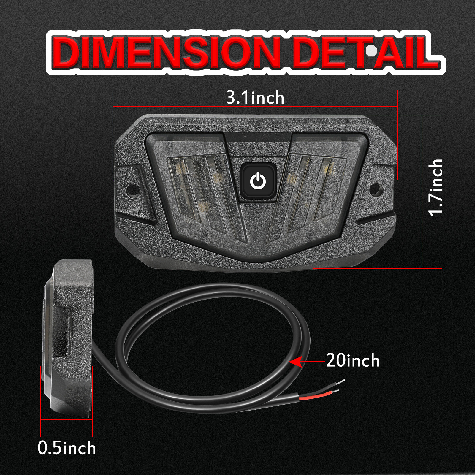 for Can-am Maverick X3 MAX UTV Interior LED Dome Lights Roll Bar Mounts ATV 12V