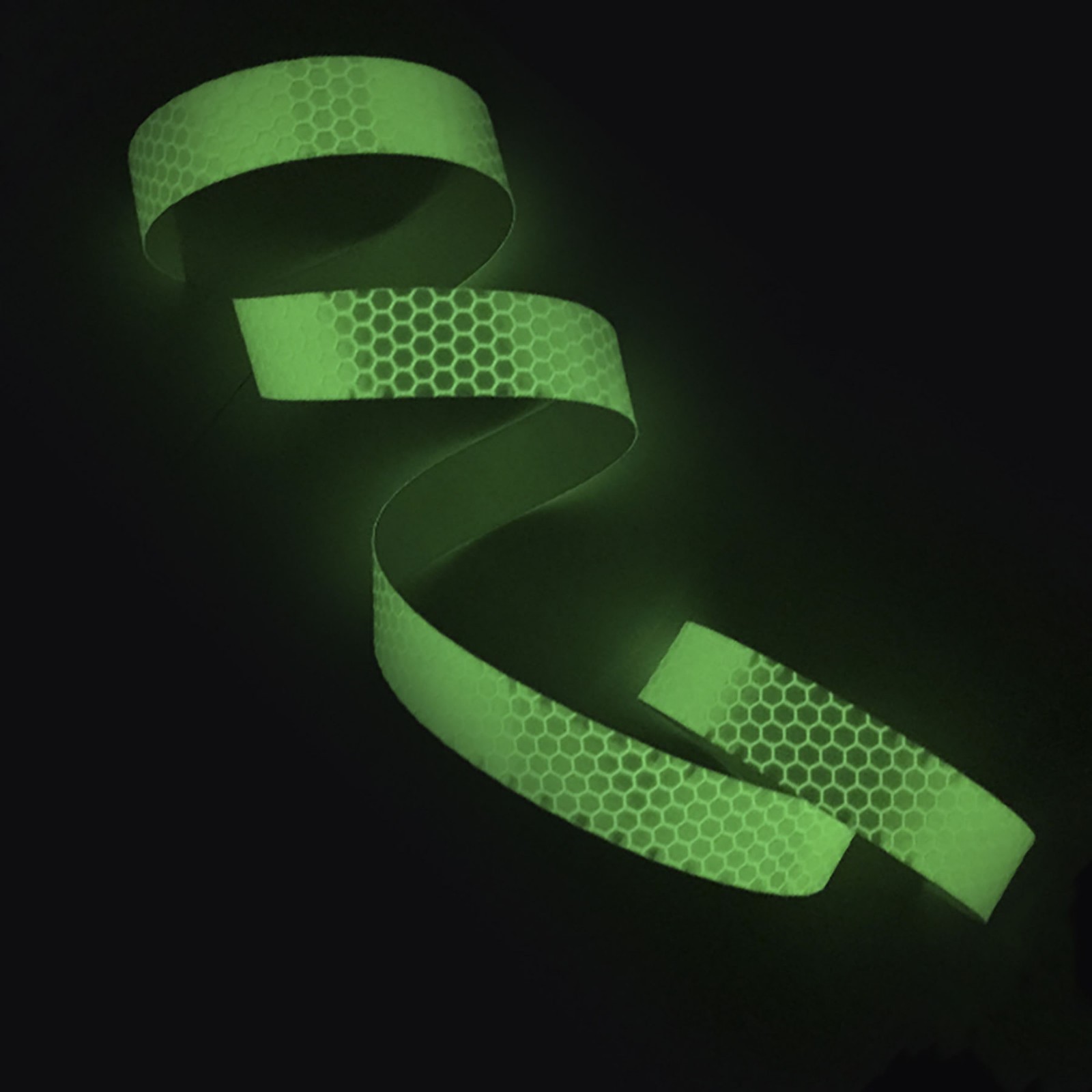 1 Foot - 2" / 50mm Honeycomb Cyflect Sew On Tape Reflective + Photoluminescent