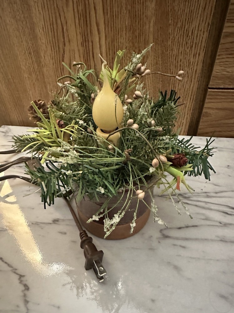 Seasonal Electric Plug In Candlestick  Ceramic