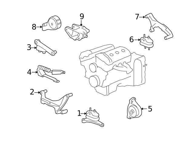 Genuine GM Rear Mount Bracket 15822575