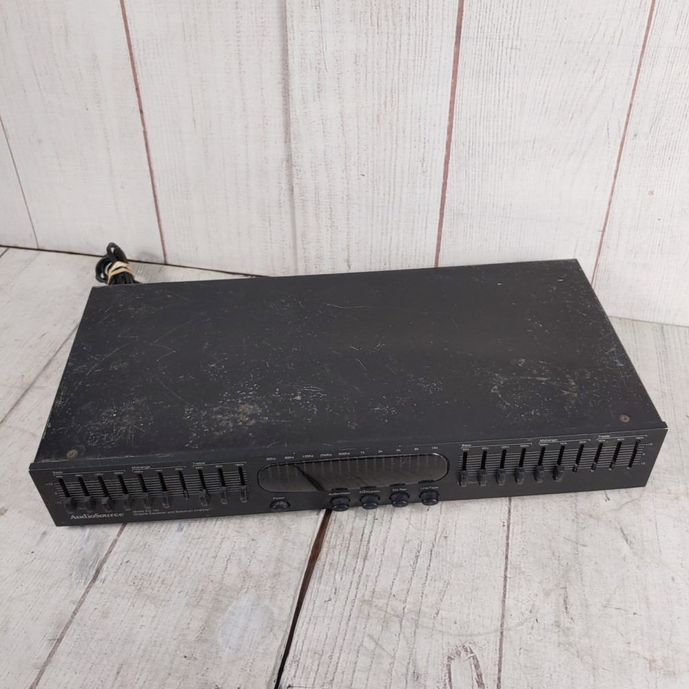 MISSING LIGHTS AudioSource EQ 100 Graphic Equalizer and Spectrum Analyzer TESTED