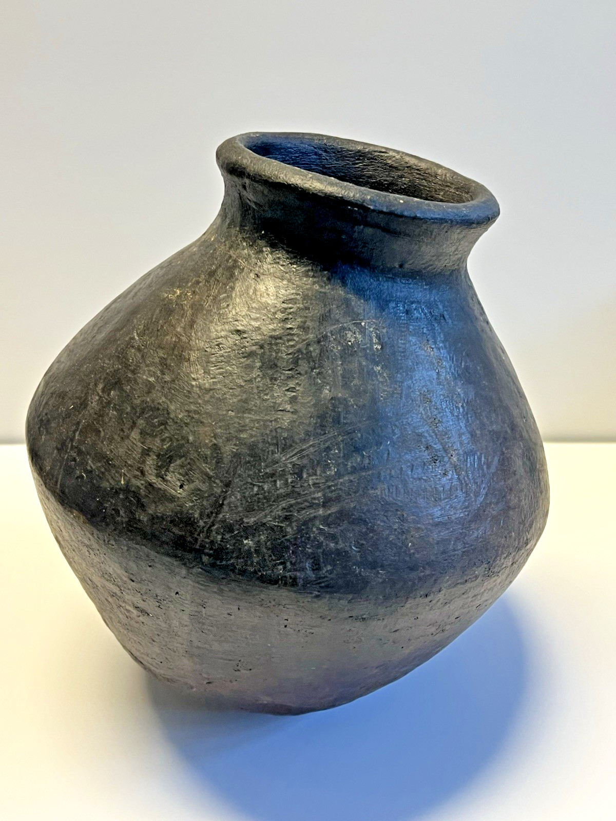 Antique Native American Indian Mississippian Era Olla Clay Pottery Jug;