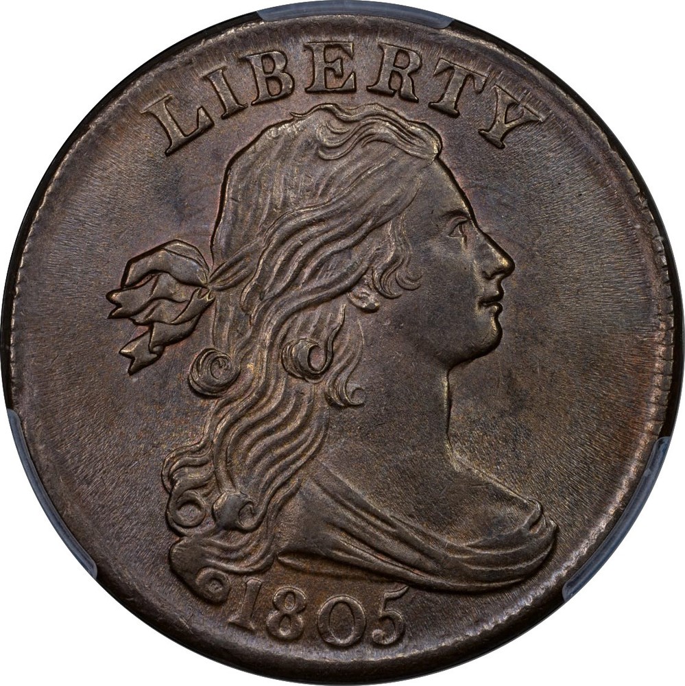 1805 DRAPED BUST 1C PCGS MS 65+ BN