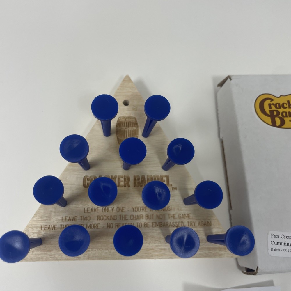 Cracker Barrel Peg Game Classic Brain Teaser Strategy Game Instruction Booklet