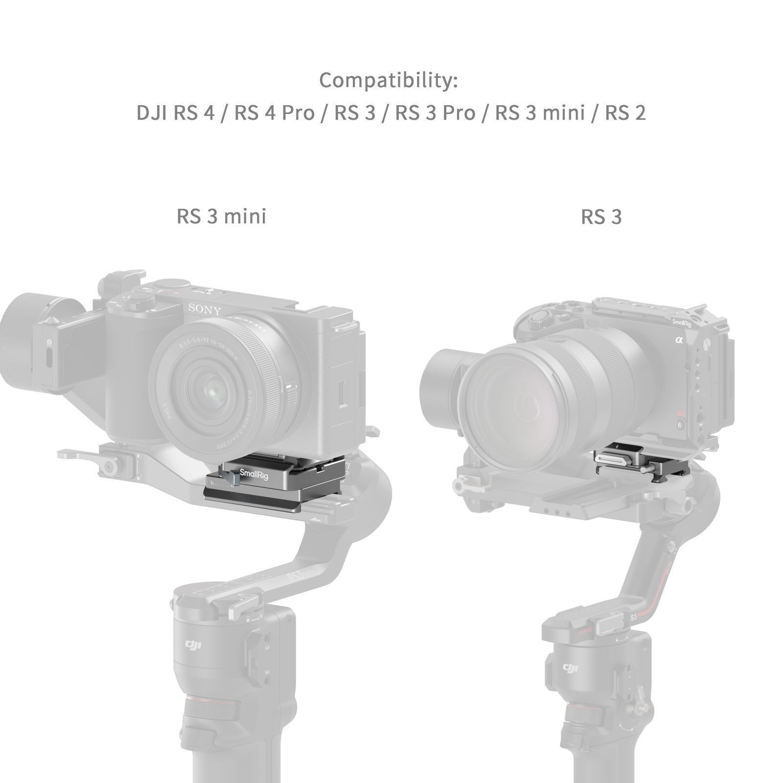 SmallRig QR Plate for Arca for DJI RS 4/RS 4 Pro/RS3/RS 3 Pro/RS 3 mini/RS 2
