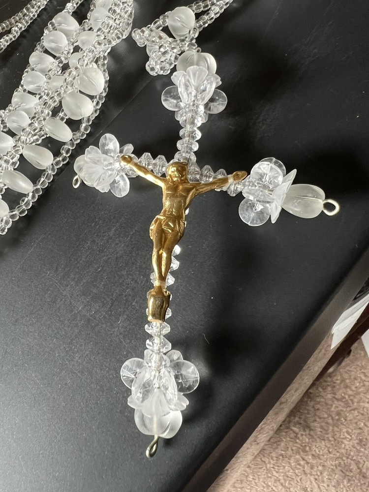 Giant Glass Rosary 35 Inches
