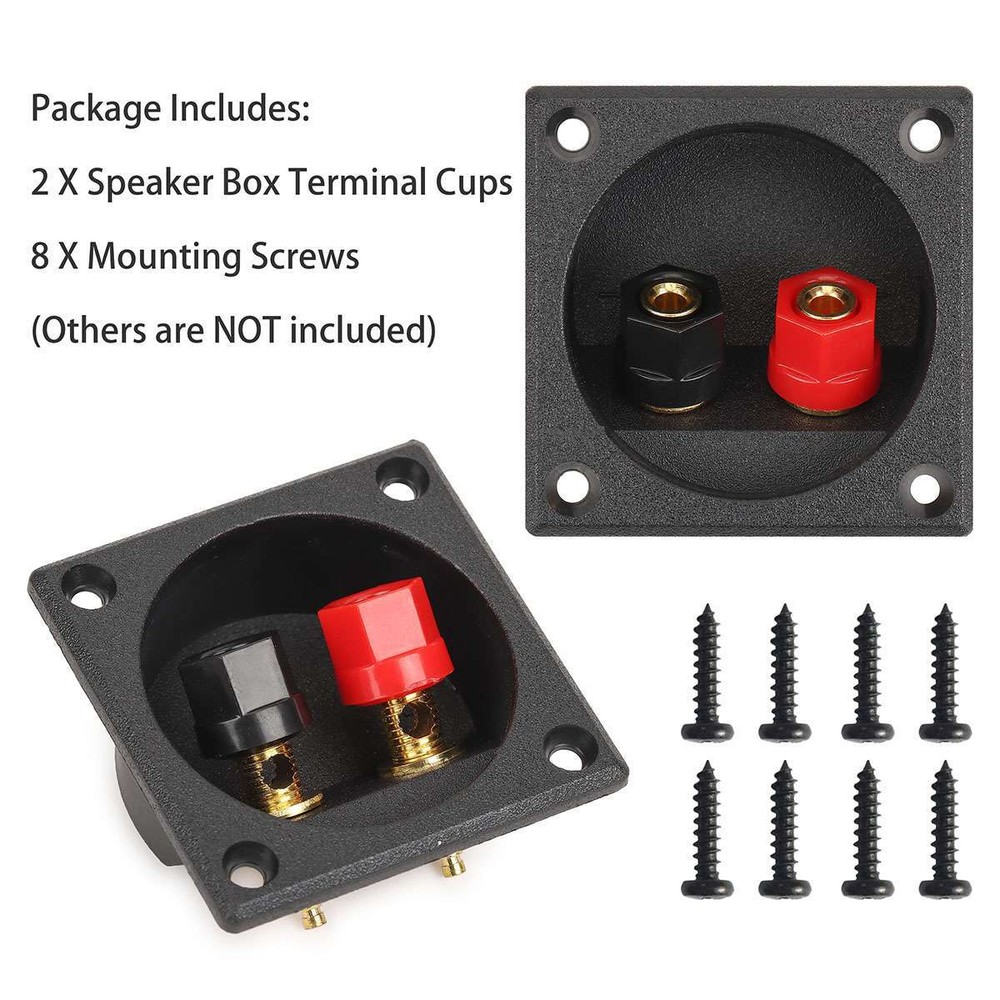 Subwoofer Square Speaker Box Sub Push Spring Terminal Clip Connector