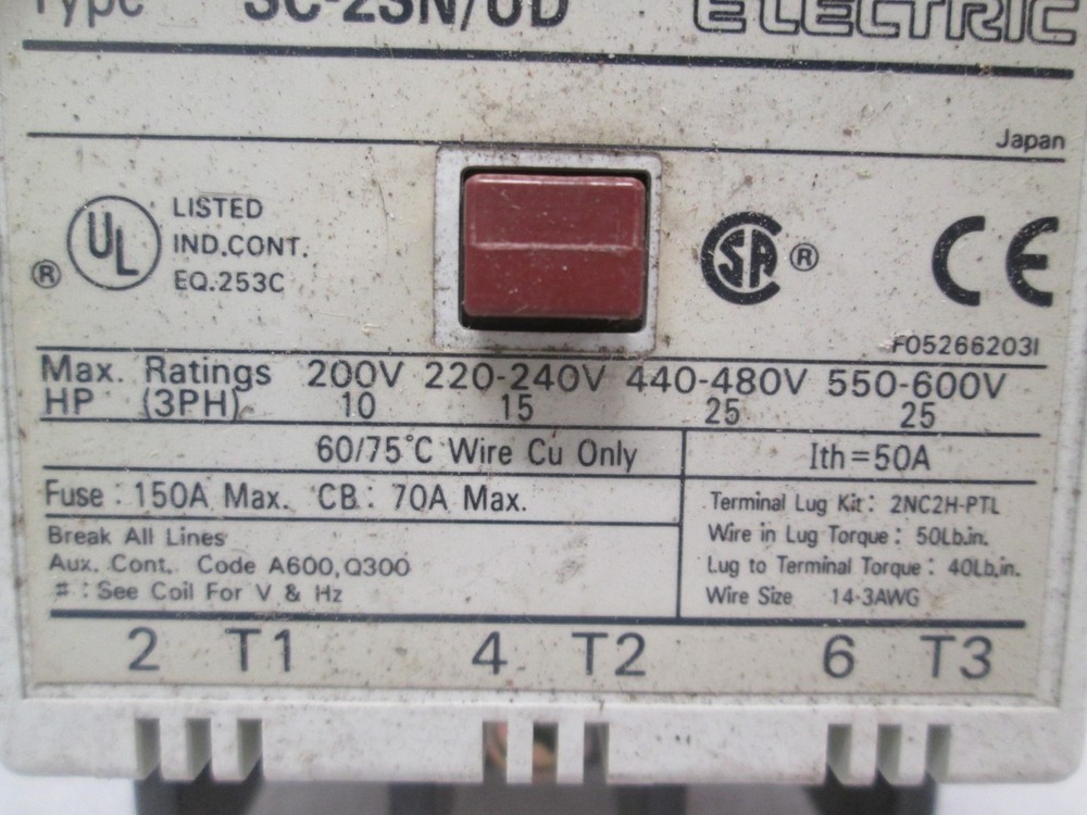 Fuji Electric, 2NC2F0, Ccontactor, SC-2SN/UD, Used