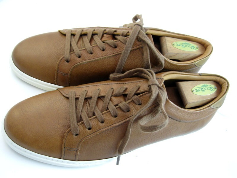 NEW Allen Edmonds "COURTSIDE" Mens Leather Dress Sneakers 9.5 D Walnut(490N)