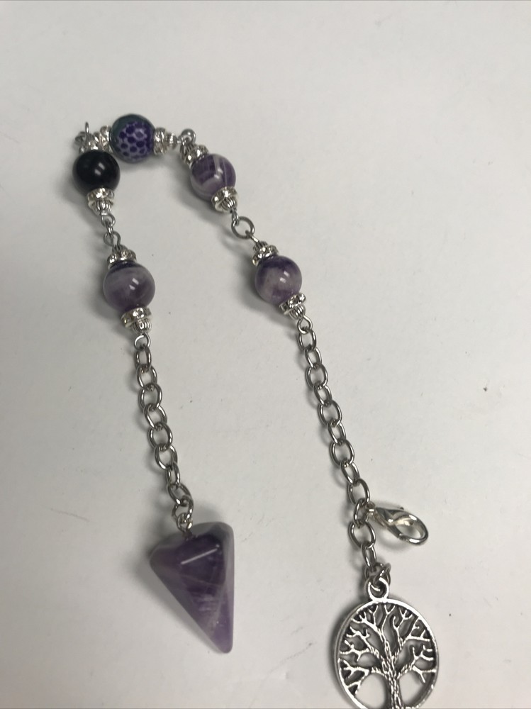 Amethyst Pendulum Chain With Tree Spirt Communication 355