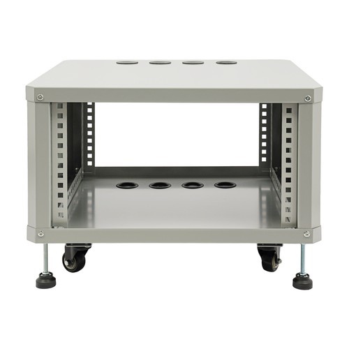 6U Audio&Studio Rack with Caster Wheels DJ Rolling Server Shelf Open Cabinet