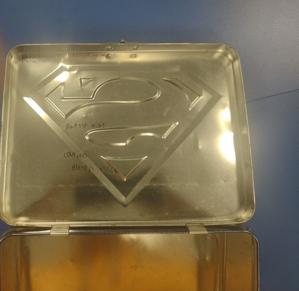 Superman Lunchbox Silver Embossed