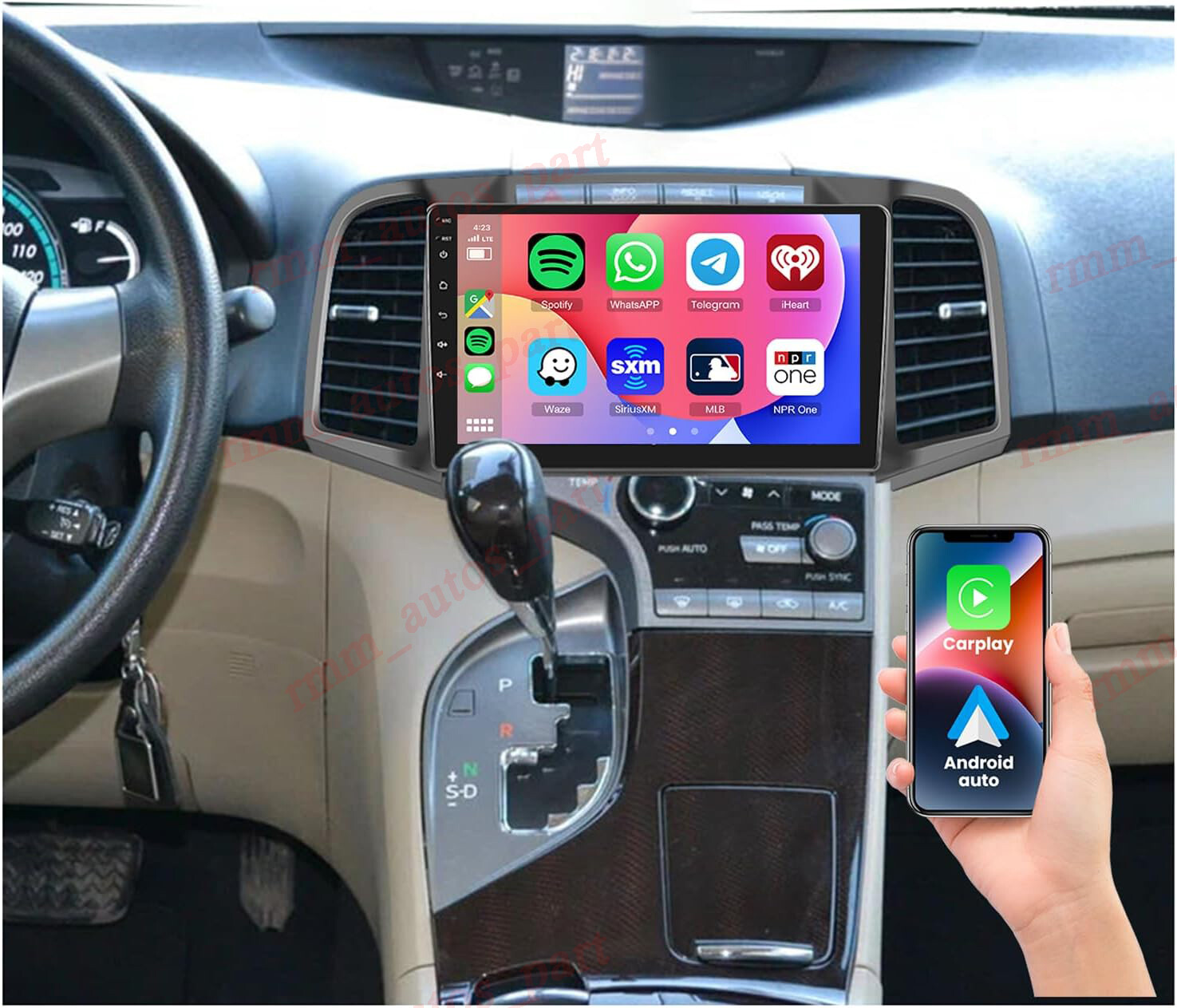 64GB For Toyota Venza 2008-2016 Apple Carplay Android 13 Car Stereo Radio GPS