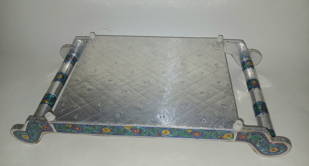 Meenakari Serving Tray With Handles Large India