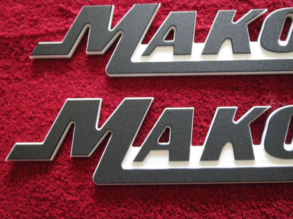 Mako Boat Emblems / Badges (Small) 2-3/8" High