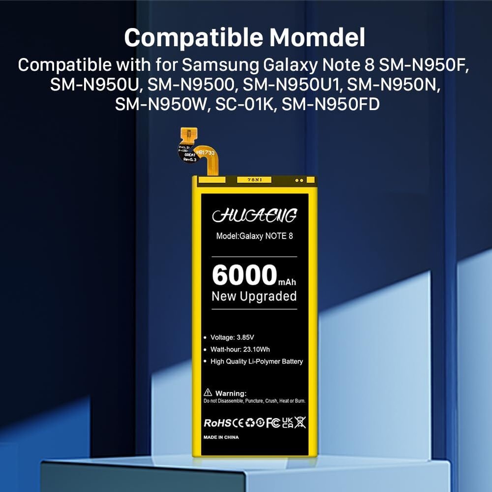 For Samsung Galaxy Note 8 Replacement Battery EB-BN950ABE EB-BN950ABA+Tool Kits