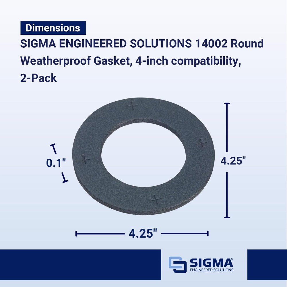 Sigma Electric 14002 Black Round Crosslinked Foam Replacement Gasket