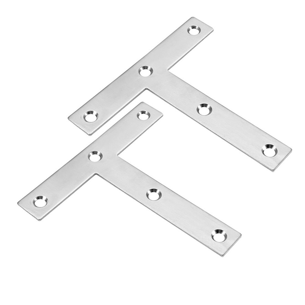 Flat plate T shape 120mmx120mm corner bracket corner brackets repair 2pcs