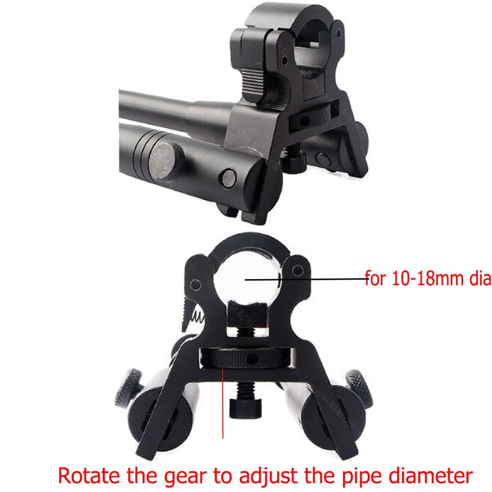Clamp-on 6-9 inch Bipod for Rifles Round Mount Quick Release Foldable Adjustable