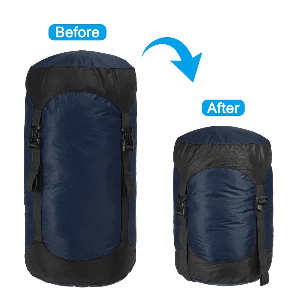Compression Stuff Sack, 18L Waterproof Sleeping Bag, Dark Blue