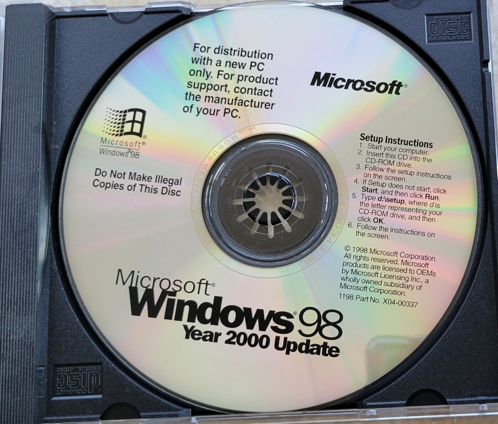 Vintage - Microsoft Windows 98, Year 2000 Update, 1998